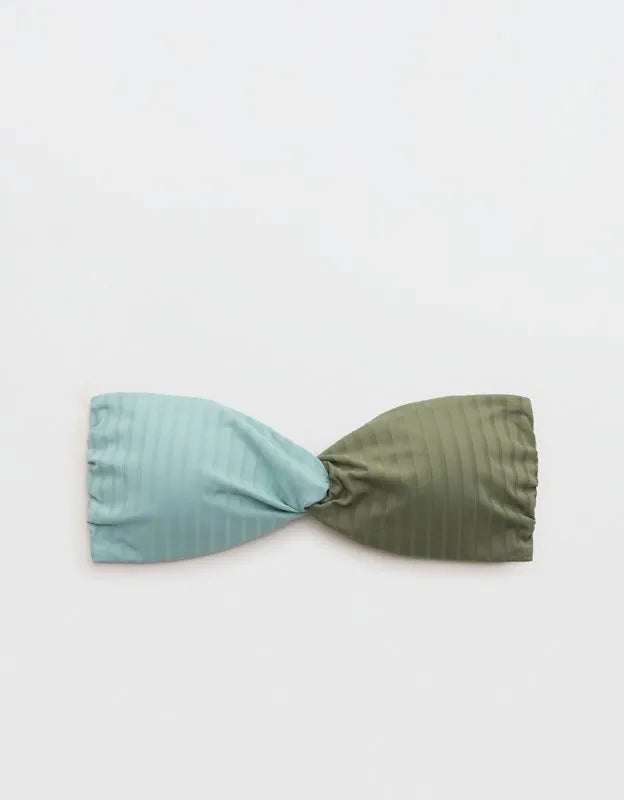 Aerie Ribbed Twist Bandeau Bikini Top