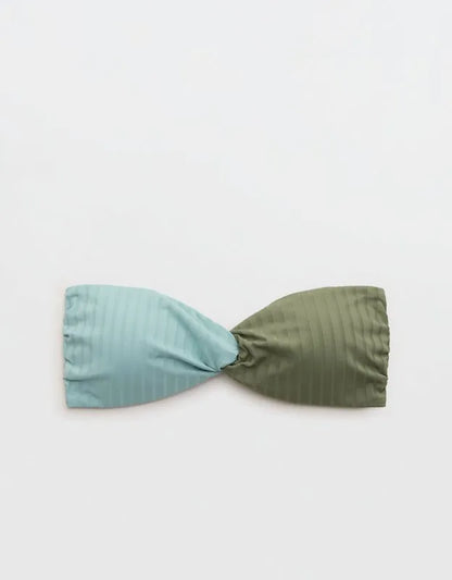Aerie Ribbed Twist Bandeau Bikini Top
