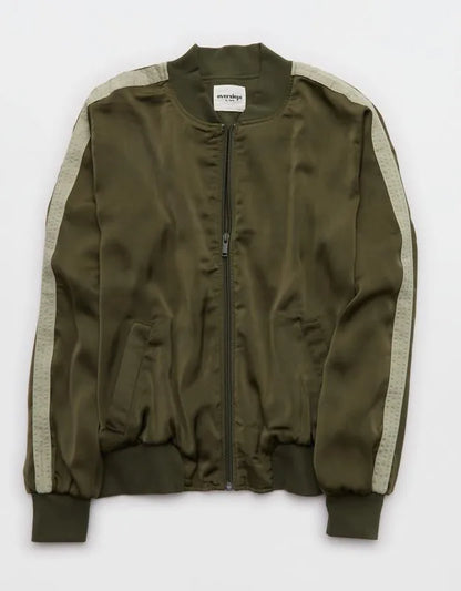 OVERSLEPT by Aerie Liquid Satin Bomber