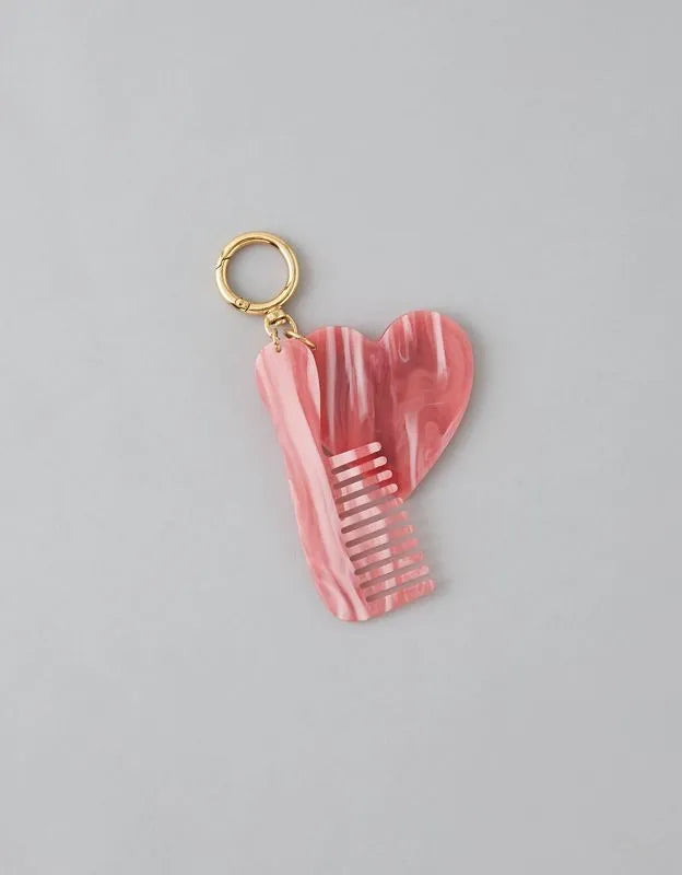 AE Heart Mirror + Comb Keychain