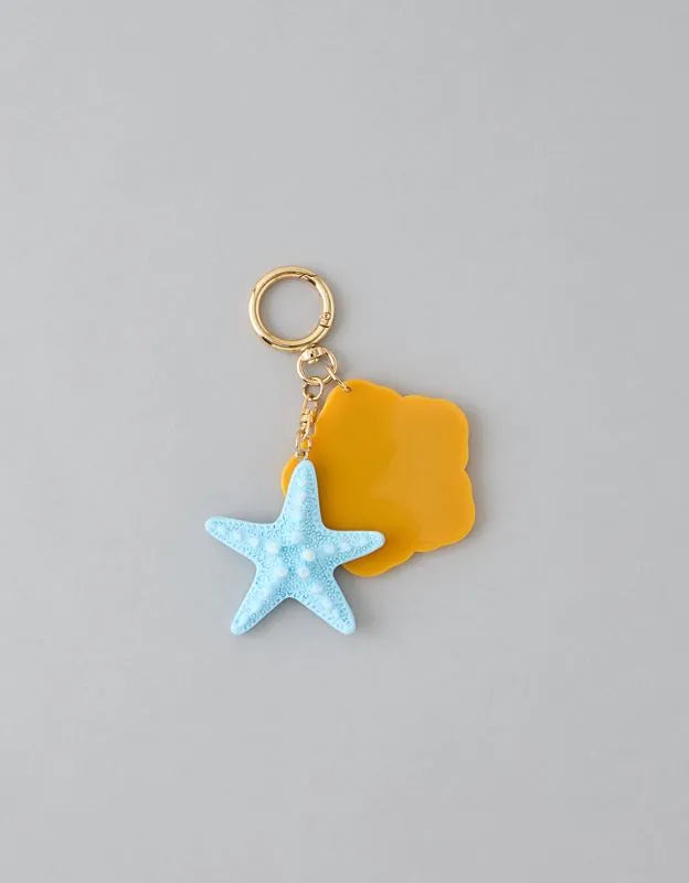 AE Hibiscus Flower Mirror Keychain