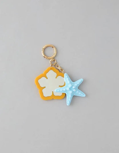 AE Hibiscus Flower Mirror Keychain