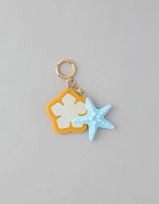 AE Hibiscus Flower Mirror Keychain