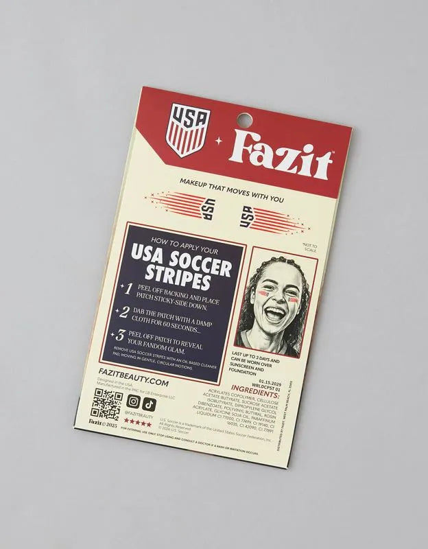 Fazit x U.S. Soccer Stripes Makeup Patches