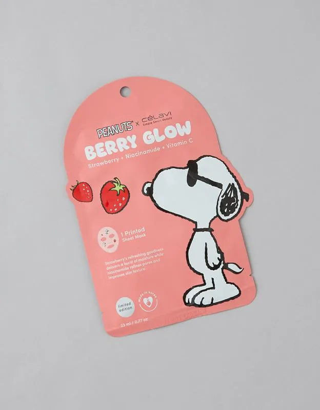 Celavi Peanuts Strawberry Sheet Mask