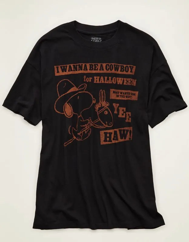 AE Oversized Peanuts Halloween Graphic T-Shirt