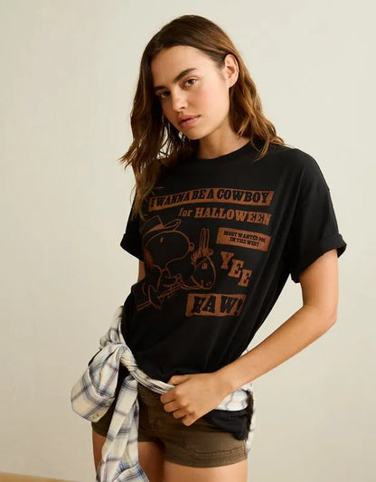 AE Oversized Peanuts Halloween Graphic T-Shirt