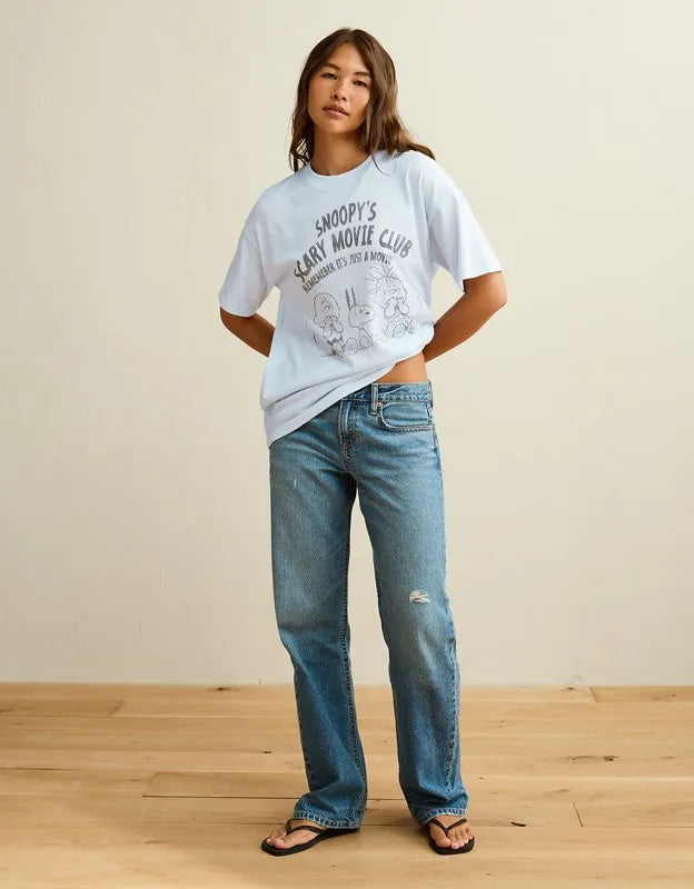 AE Oversized Peanuts Halloween Graphic T-Shirt
