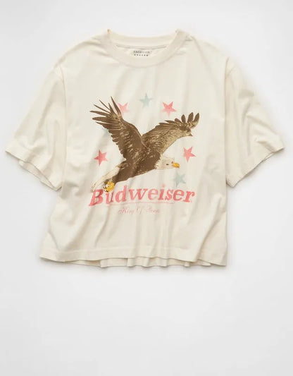 AE Boxy Budweiser Graphic T-Shirt