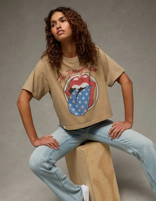 AE Boxy Rolling Stones Graphic T-Shirt