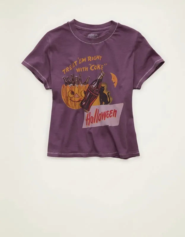 AE Coca-Cola Halloween Graphic Shrunken T-Shirt