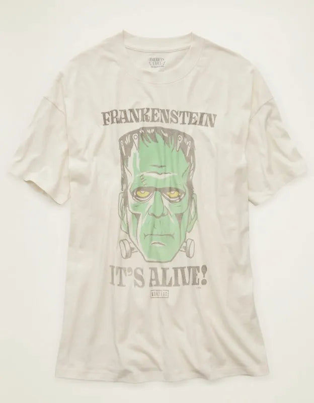 AE Oversized Frankenstein Halloween Graphic T-Shirt