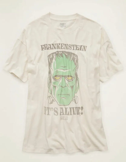 AE Oversized Frankenstein Halloween Graphic T-Shirt