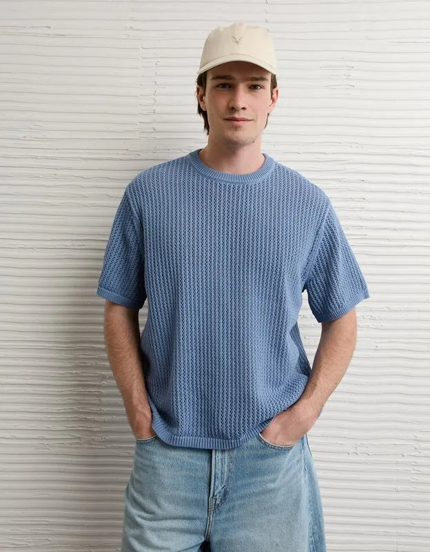 AE Open-Knit Sweater T-Shirt
