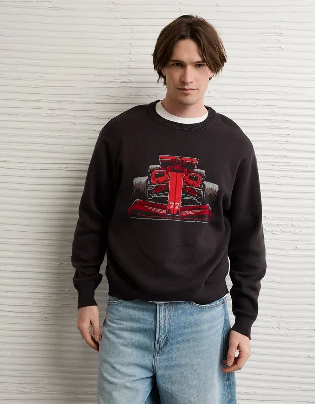 AE Racing Graphic Crew Neck Sweater