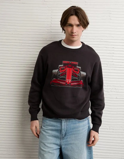 AE Racing Graphic Crew Neck Sweater