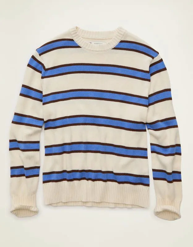 AE Striped Crew Neck Sweater
