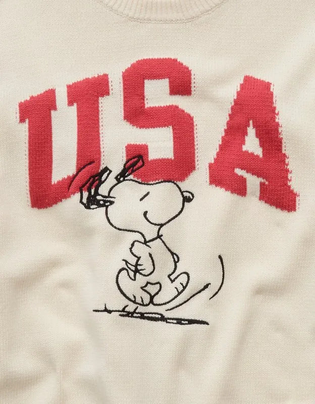 AE Snoopy Graphic Sweater