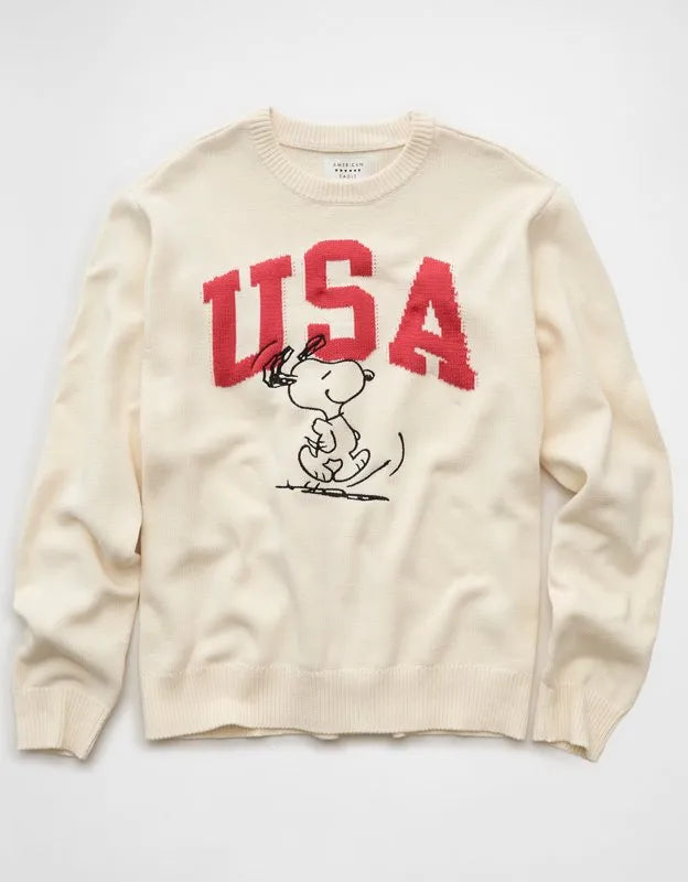 AE Snoopy Graphic Sweater