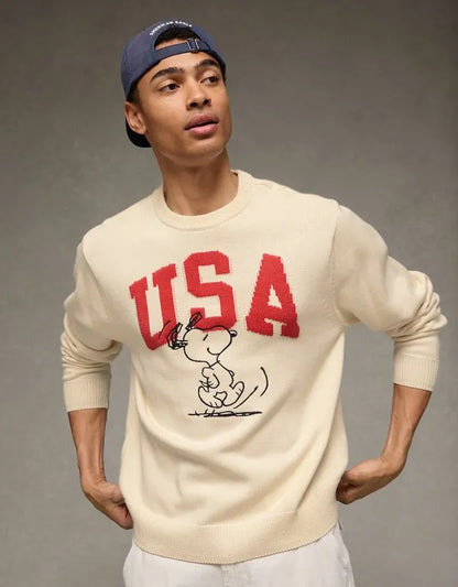 AE Snoopy Graphic Sweater