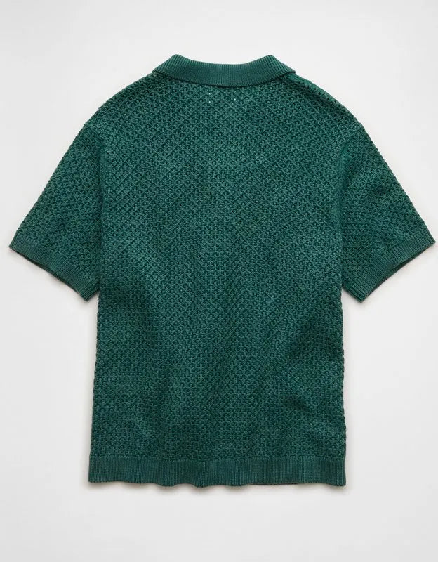 AE Garment-Washed Sweater Polo