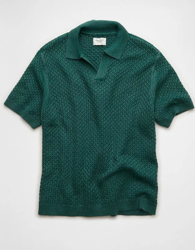 AE Garment-Washed Sweater Polo