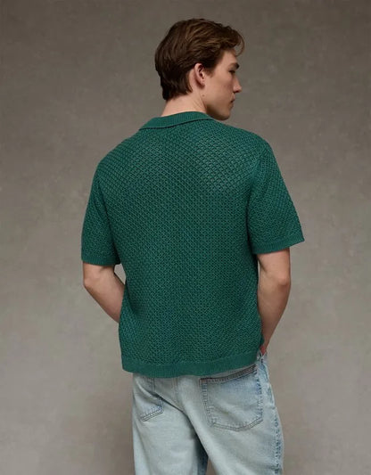 AE Garment-Washed Sweater Polo