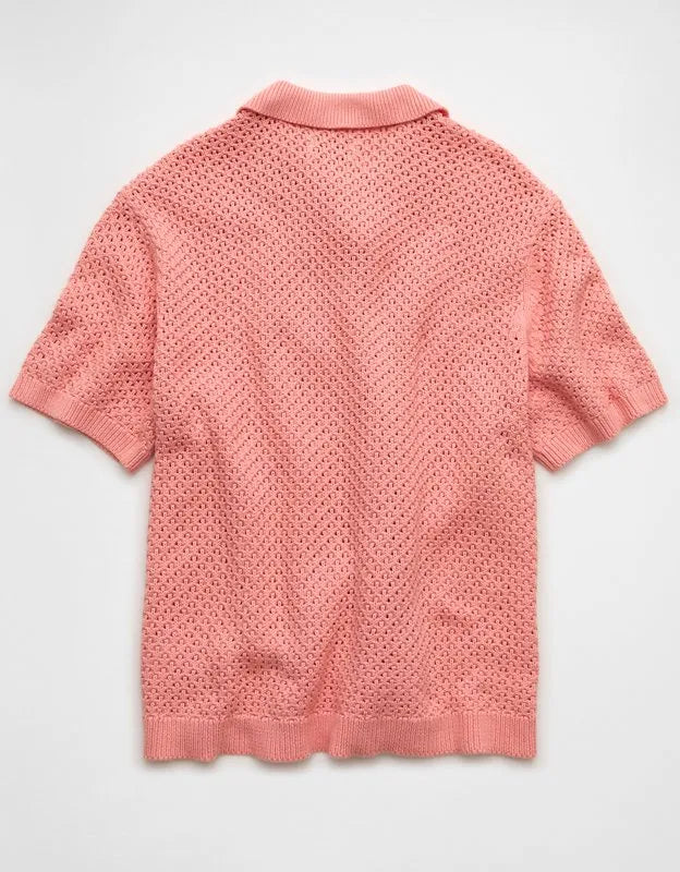 AE Garment-Washed Sweater Polo