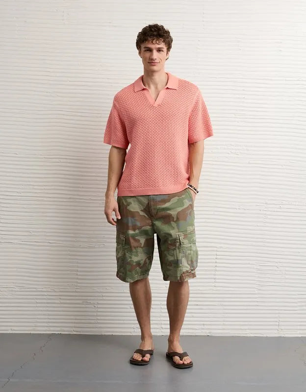 AE Garment-Washed Sweater Polo