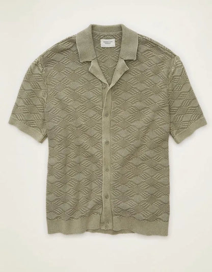 AE Garment-Washed Sweater Polo