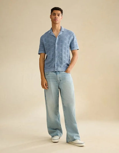 AE Garment-Washed Sweater Polo