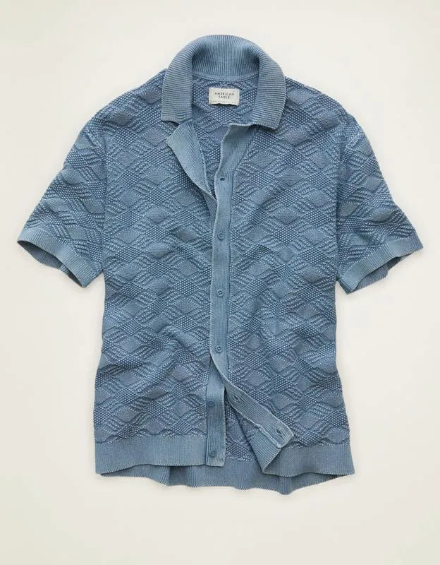 AE Garment-Washed Sweater Polo