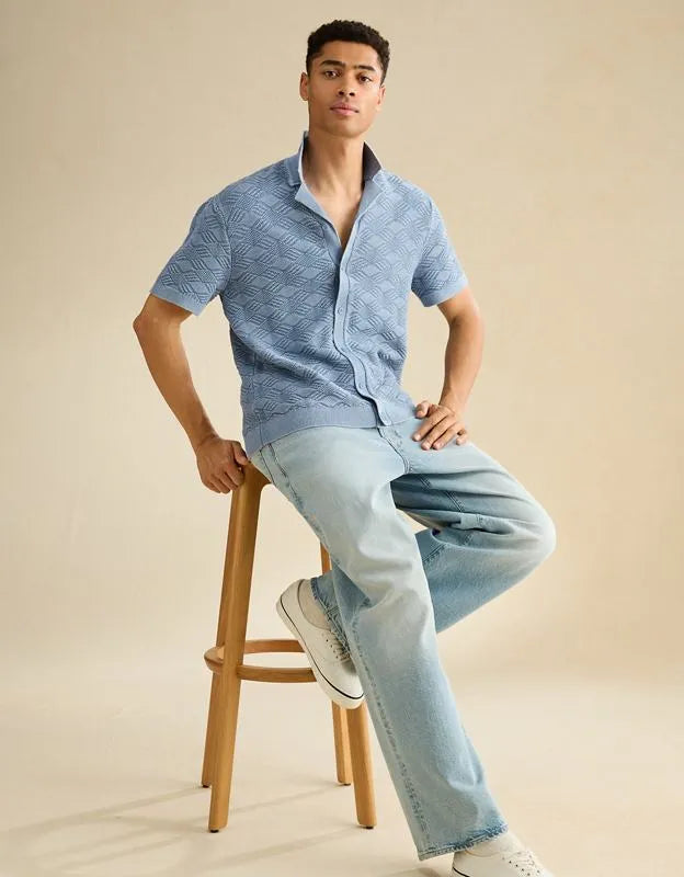 AE Garment-Washed Sweater Polo