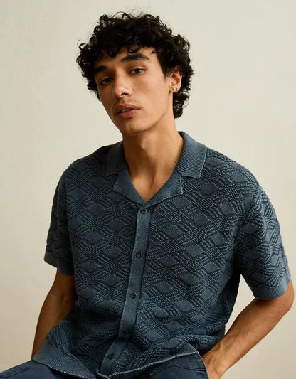 AE Garment-Washed Sweater Polo