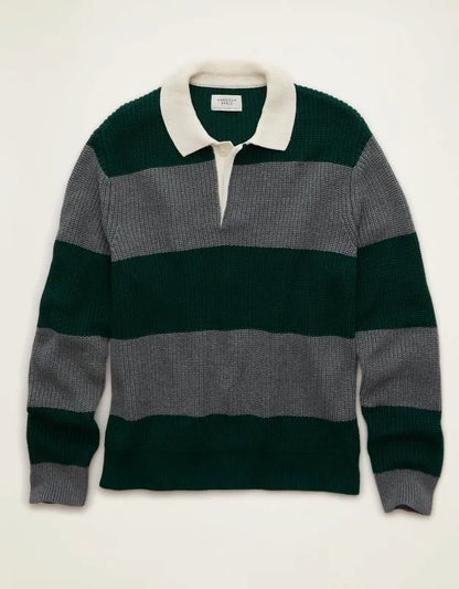 AE Shaker Stitch Rugby Sweater Polo