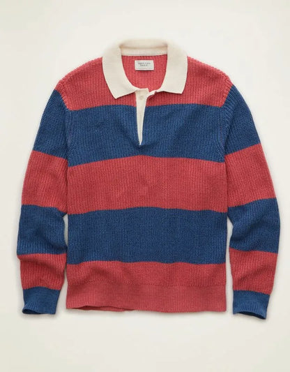 AE Shaker Stitch Rugby Sweater Polo