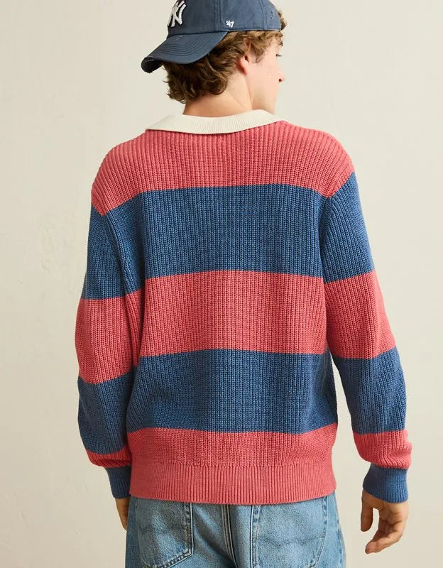 AE Shaker Stitch Rugby Sweater Polo