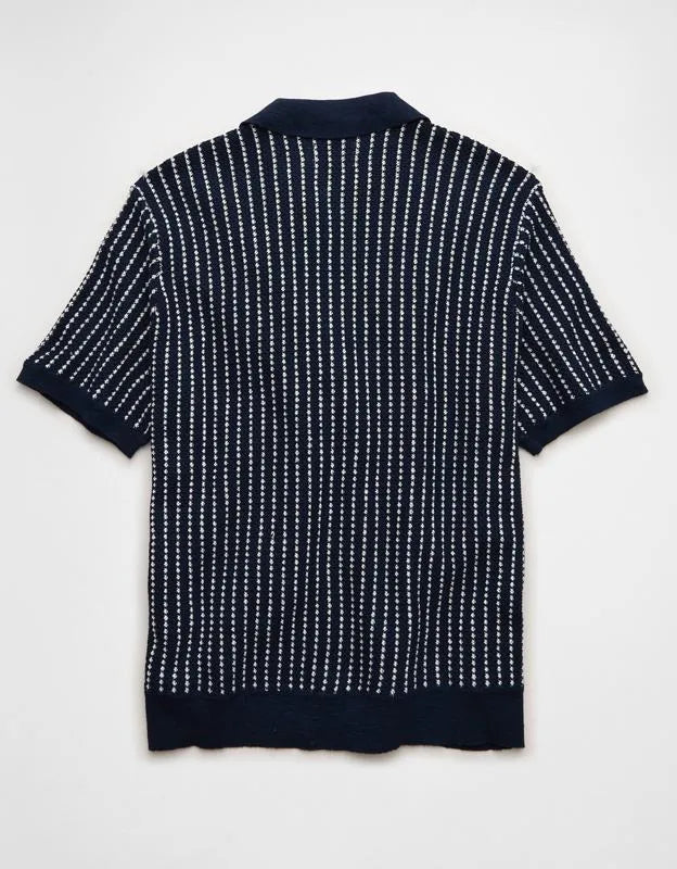 AE Button-Up Sweater Polo Shirt