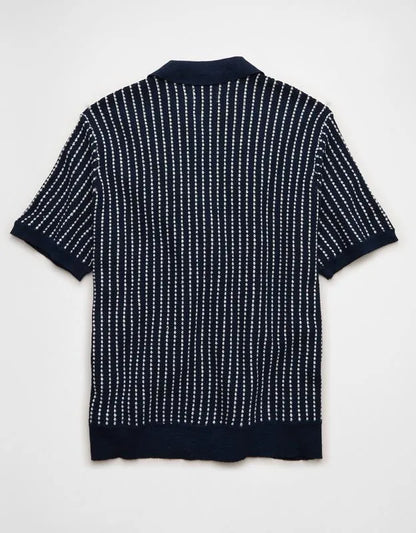 AE Button-Up Sweater Polo Shirt