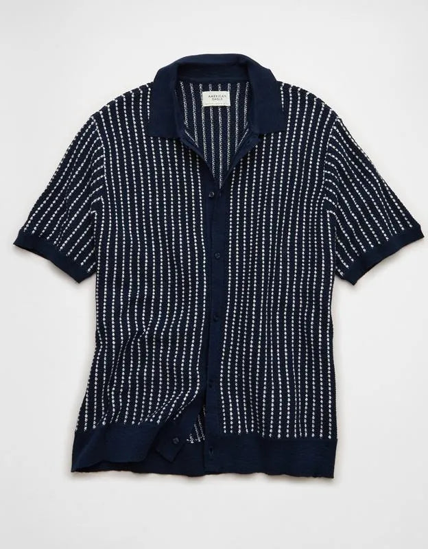 AE Button-Up Sweater Polo Shirt