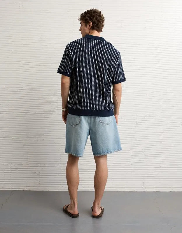 AE Button-Up Sweater Polo Shirt