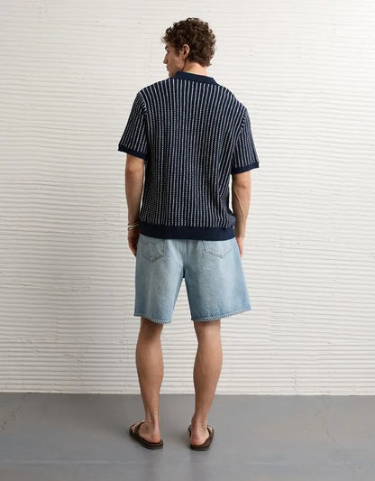 AE Button-Up Sweater Polo Shirt