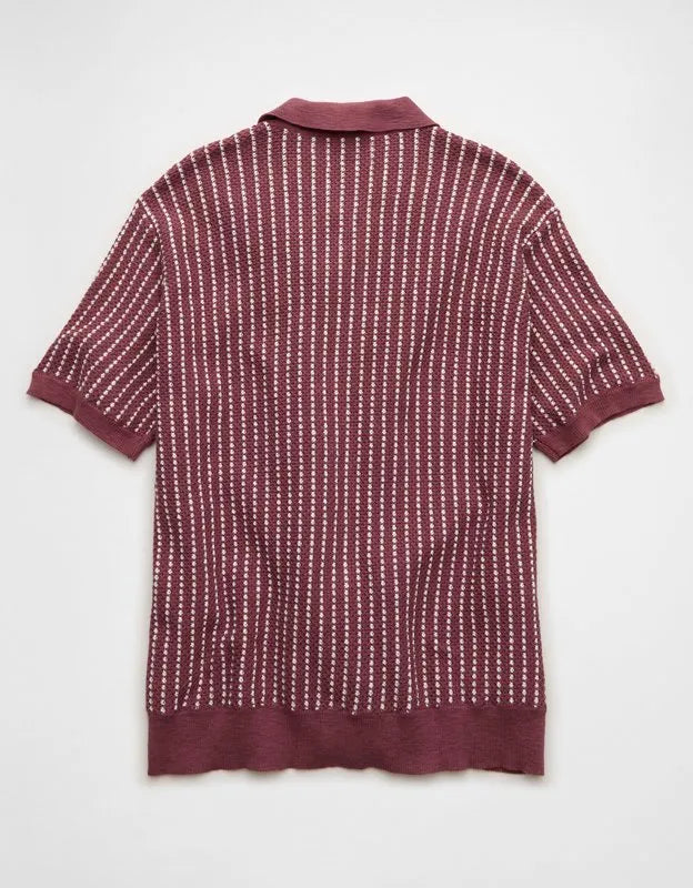 AE Button-Up Sweater Polo Shirt
