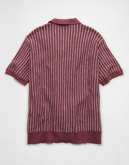 AE Button-Up Sweater Polo Shirt