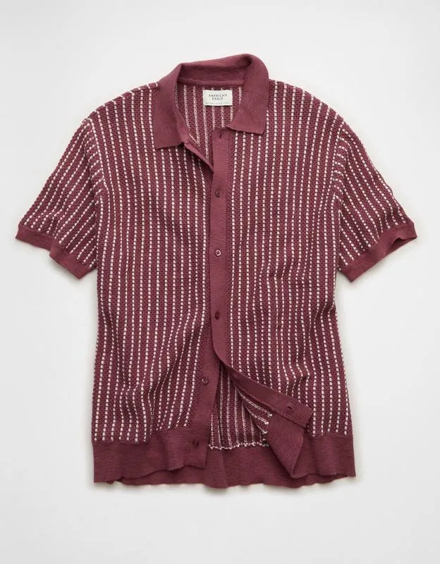 AE Button-Up Sweater Polo Shirt