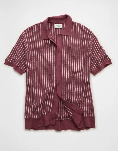 AE Button-Up Sweater Polo Shirt