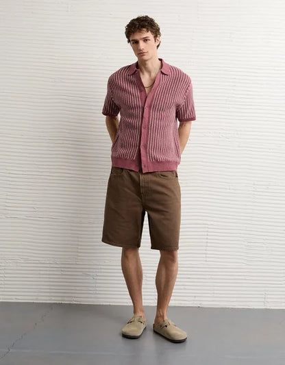 AE Button-Up Sweater Polo Shirt