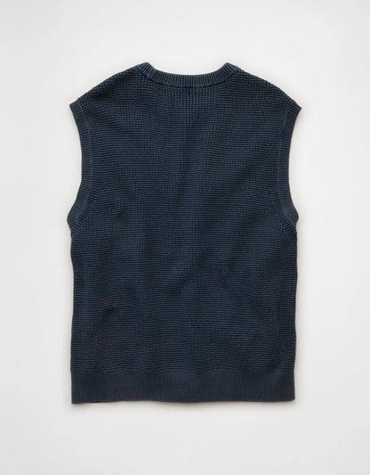 AE Garment-Washed Shaker Stitch Sweater Vest