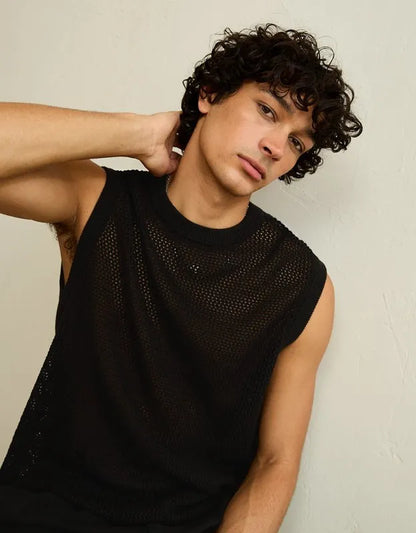 AE Open-Knit Sweater Tank