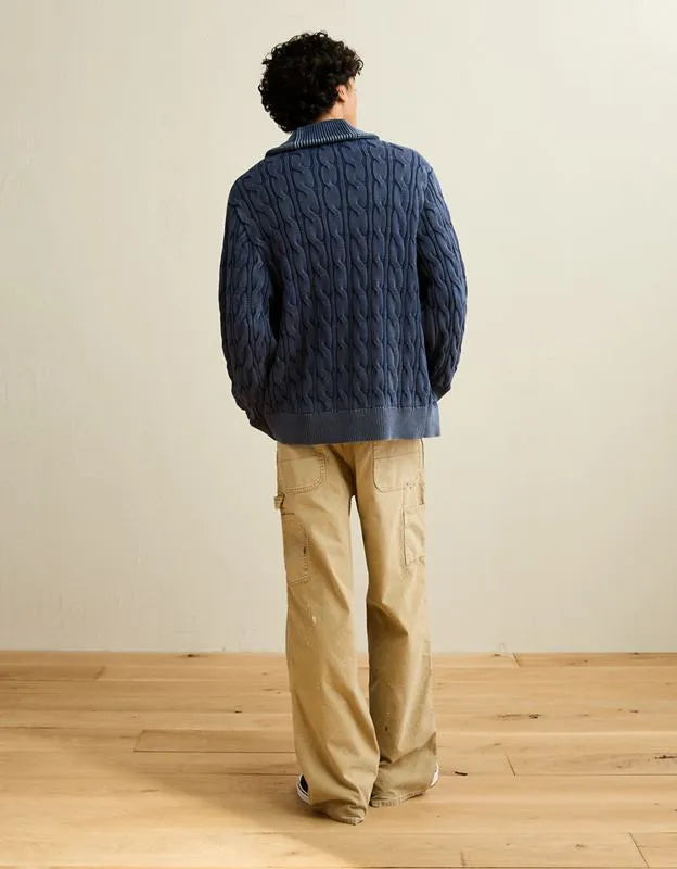 AE Chunky Knit Shawl Cardigan